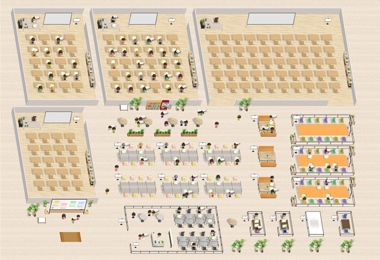 オンライン施設であるGakken Base内の様子画像です。